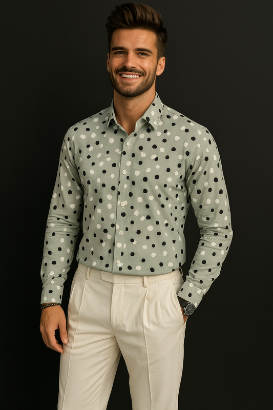 Men's Premium Imported Lycra Printed Shirt