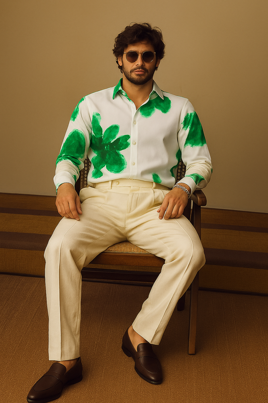 Men's Premium Imported Lycra Printed Shirt