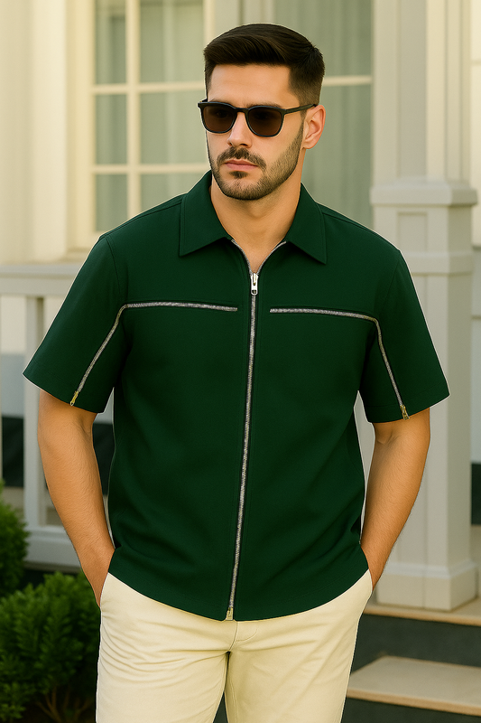 Men’s premium zip shirt, designer zip shirt, stylish front zip shirt, casual shirt for men online, imported fabric shirt, front zipper shirt, men’s streetwear shirt, zip-up shirt men, 21 Inside shirt, fashion-forward men’s shirt