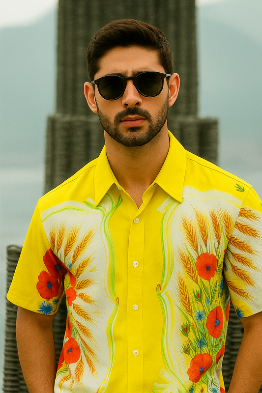 Premium Imported Lycra Shirt, Premium Printed Shirt, men’s printed shirt, stylish formal shirt, casual shirt for men, breathable Lycra shirt, designer printed shirt, 21 Inside shirt, men’s stretch shirt, imported fabric shirt