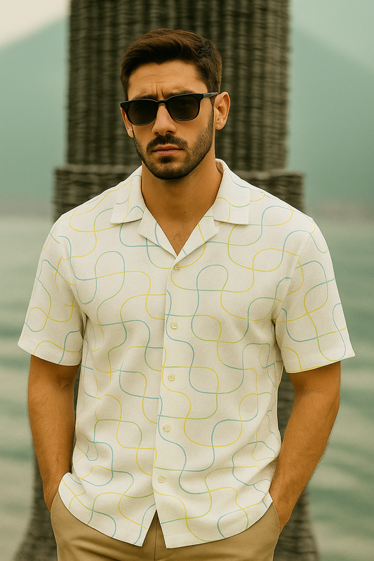 Shirt for men, casual imported Lycra shirt for men