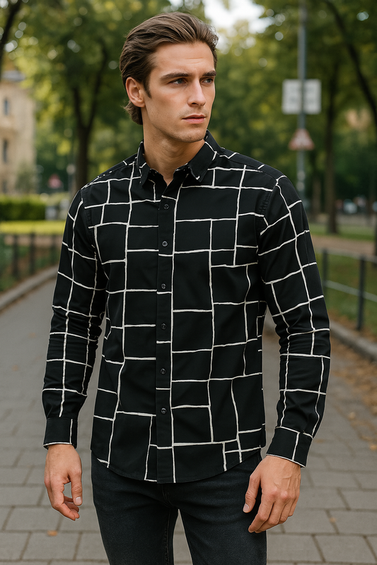 Premium Imported Lycra Stretch Shirt for Men – Slim Fit, Soft & Stylish